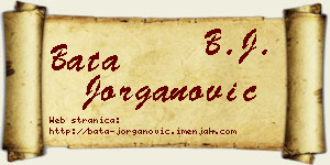 Bata Jorganović vizit kartica
